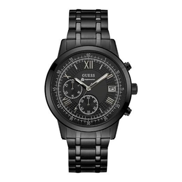 Relógio Masculino Guess Aço Colorido Preto, Mostrador Preto, Index Prata Romano 92680GPGDPA2 Cronógrafo