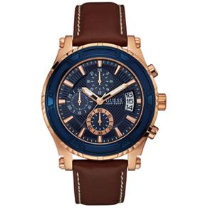 Relógio Masculino Guess U0673G3 - a Prova D`Água / Pulseira em Couro