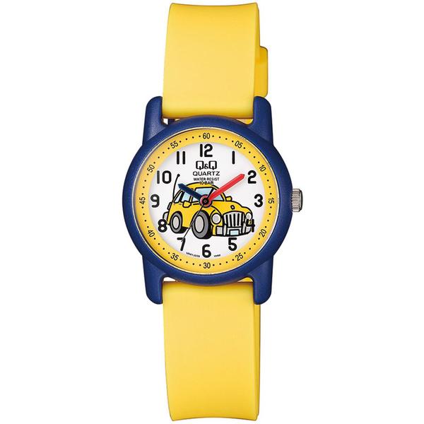 Relógio Masculino Infantil Amarelo e Azul QQ Prova D'Água