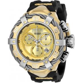 Relógio Masculino Invicta 21366 Prova D` Água / Detalhes Banhados a Ouro 18k