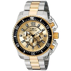 Relógio Masculino Invicta 21955 Pro Diver 48mm Prata com Dourado