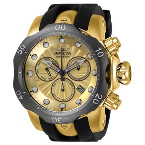 Relógio Masculino Invicta Modelo 24258 Venom - a Prova D` Água - Preto/Dourado