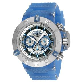 Relógio Masculino Invicta Modelo 24365 Subaqua Multifunção Branco, Transparent - a Prova D`água - Azul