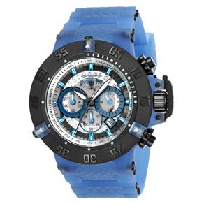 Relógio Masculino Invicta Modelo 24366 Subaqua Multifunção Branco, Transparent - a Prova D`água - Azul