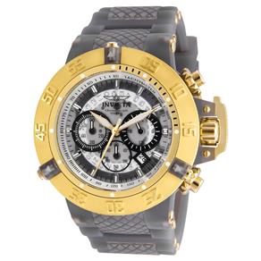 Relógio Masculino Invicta Modelo 24369 Subaqua Multifunção Branco, Transparent - a Prova D`água - Prata