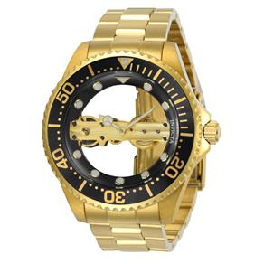 Relógio Masculino Invicta Modelo 24694 Pro Diver Mecânico Multifunção Preto - a Prova D`água - Dourado
