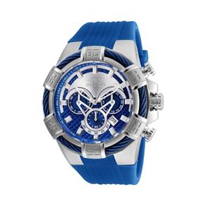 Relógio Masculino Invicta Modelo 24696 Bolt Multifunção Prata, Azul - a Prova D`água