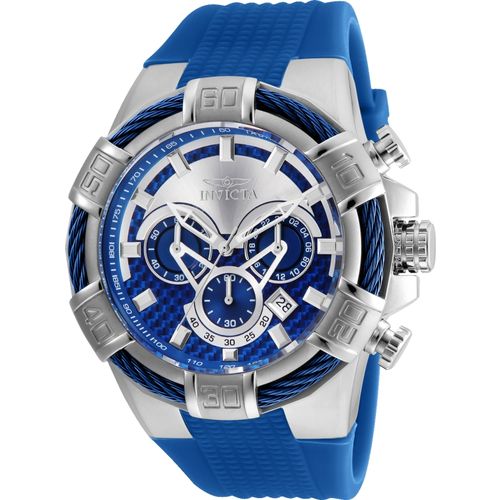 Relógio Masculino Invicta Modelo 24696 Bolt Multifunção Prata, Azul - a Prova D'água