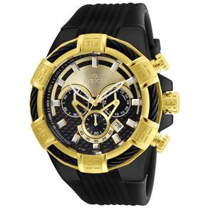 Relógio Masculino Invicta Modelo 24699 Bolt Multifunção Dourado, Preto - a Prova D`água - Preto