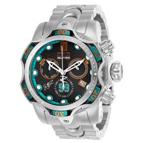 Relógio Masculino Invicta Modelo 25303 Jason Taylor Gunmetal - a Prova D`água - Prata