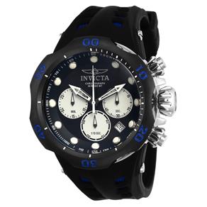 Relógio Masculino Invicta Modelo 22350 Venom, Antique Prata - a Prova D`água - Preto/Azul