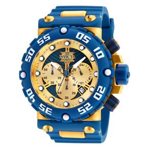 Relógio Masculino Invicta Modelo 25041 Subaqua Multifunção Dourado, Azul - a Prova D`água - Azul