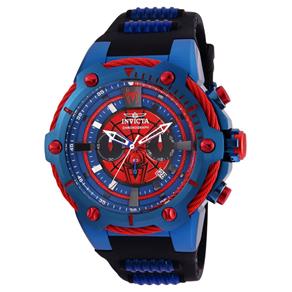 Relógio Masculino Invicta Modelo 25688 Marvel Red - a Prova D`água - Preto/Azul