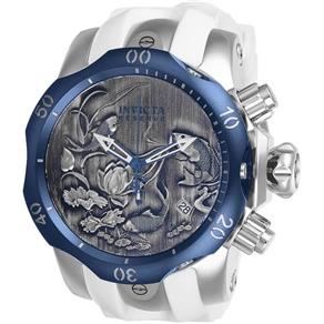 Relógio Masculino Invicta Modelo 25722 Reserve Preto, Azul - a Prova D`água - Branco/SS Ins