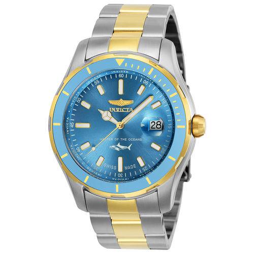 Relógio Masculino Invicta Modelo 25817 Pro Diver Metallic Azul - a Prova D'água