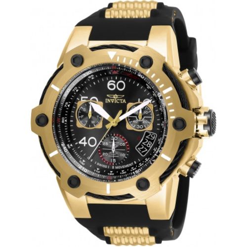 Relógio Masculino Invicta Modelo 25874 - Detalhes Banhado a Ouro