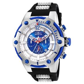 Relógio Masculino Invicta Modelo 25988 Marvel - a Prova D` Água - Preto/Prata