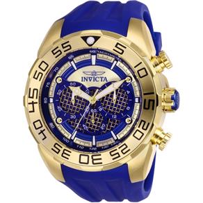 Relógio Masculino Invicta Modelo 26302 Speedway Multifunção Dark Azul, Dourado