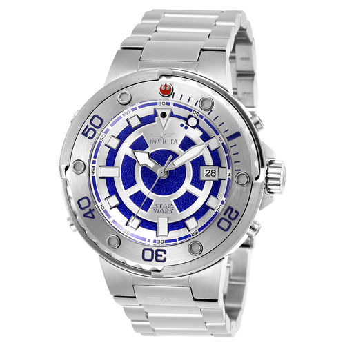 Relógio Masculino Invicta Modelo 26201 Star Wars Automático Multifunção Prata - a Prova D'água