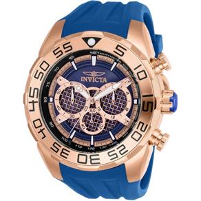 Relógio Masculino Invicta Modelo 26305 Speedway Multifunção Rose Dourado, Azul