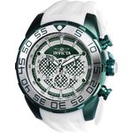 Relógio Masculino Invicta Modelo 26313 Speedway Multifunção Prata, Verde - a Prova D'água