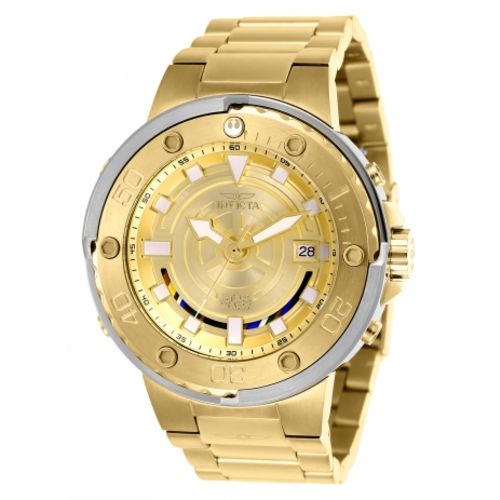 Relógio Masculino Invicta Modelo 26114 49mm - Edição Limitada Star Wras C-3po / Banhado a Ouro