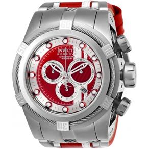 Relógio Masculino Invicta Modelo 26468 Reserve Red, Branco, Prata - à Prova D`água
