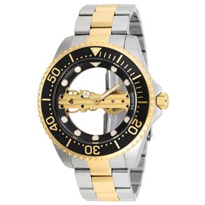 Relógio Masculino Invicta Modelo 26479 Pro Diver Mecânico Preto - a Prova D`água - Dourado/Prata
