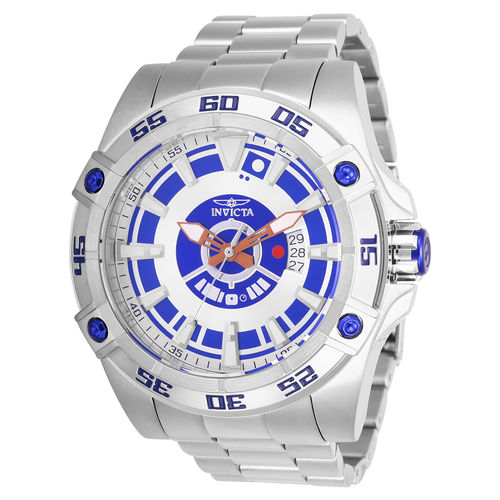 Relógio Masculino Invicta Modelo 26519 Star Wars Automático Multifunção Azul - a Prova D'água
