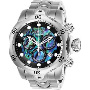 Relógio Masculino Invicta Modelo 26578 Reserve Azul, Verde, Preto - a Prova D`água - Prata