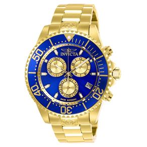 Relógio Masculino Invicta Modelo 26849 Pro Diver Azul, Dourado - a Prova D`água - Dourado