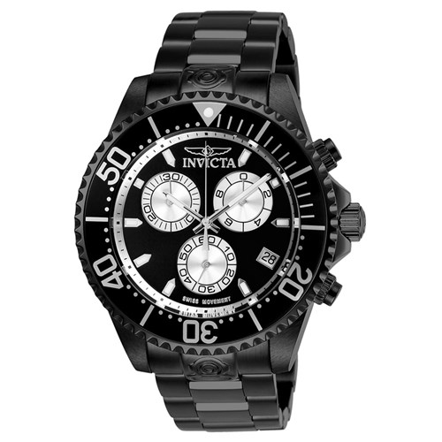 Relógio Masculino Invicta Modelo 26852 Pro Diver Preto, Prata - a Prova D'água