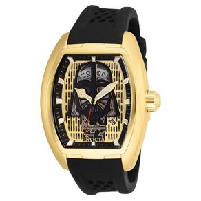 Relógio Masculino Invicta Modelo 26941 Star Wars Automático Dourado, Preto - a Prova D`água - Preto