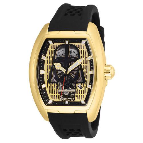 Relógio Masculino Invicta Modelo 26941 Star Wars Automático Dourado, Preto - a Prova D'água