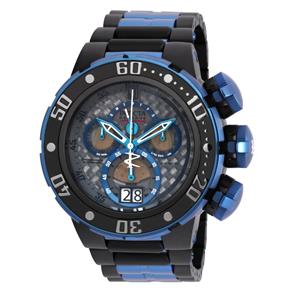 Relógio Masculino Invicta Modelo 22271 Jason Taylor Cinza, Azul - a Prova D`água - Preto/Azul