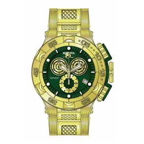 Relógio Masculino Invicta Modelo 27675 Subaqua Verde, Dourado - a Prova D`água - Dourado