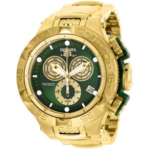 Relógio Masculino Invicta Modelo 27675 Subaqua Verde, Dourado - à Prova D`água