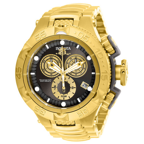 Relógio Masculino Invicta Modelo 27676 Subaqua Dourado, Gunmetal - a Prova D'água