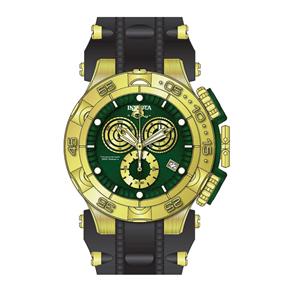 Relógio Masculino Invicta Modelo 27682 Subaqua Verde, Dourado - a Prova D`água - Preto/Dourado