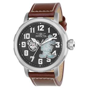 Relógio Masculino Invicta Modelo 23794 Disney Automático Preto Dial Watch - Marrom