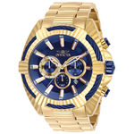 Relógio Masculino Invicta Modelo 28043 Bolt Dourado, Azul - a Prova D'água