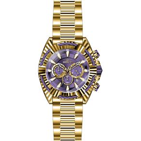 Relógio Masculino Invicta Modelo 28042 Bolt Dourado, Roxo - a Prova D`água - Dourado