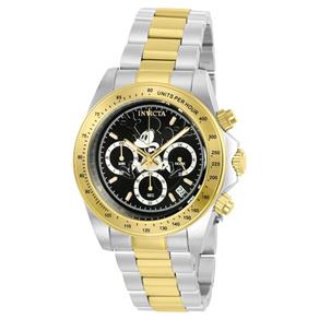 Relógio Masculino Invicta Modelo 22866 Disney - a Prova D` Água - Dourado/Prata