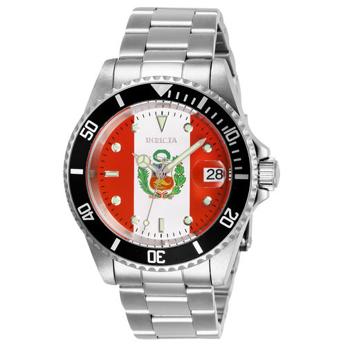 Relógio Masculino Invicta Modelo 28703 Pro Diver Automático Red, Branco - a Prova D'água