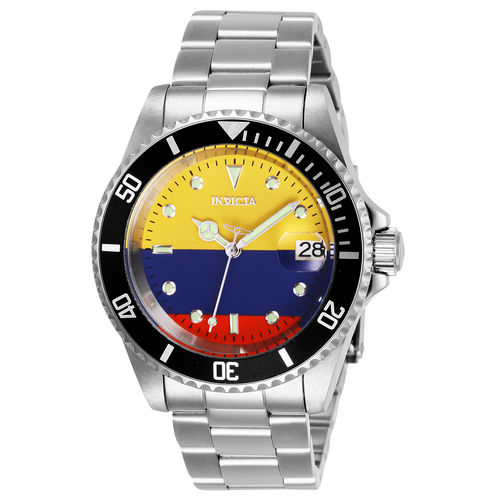 Relógio Masculino Invicta Modelo 28701 Pro Diver Automático Amarelo, Azul, Red - a Prova D'água
