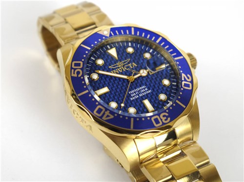 Relogio Masculino Invicta Pro Diver 14357 Banhado a Ouro 18k