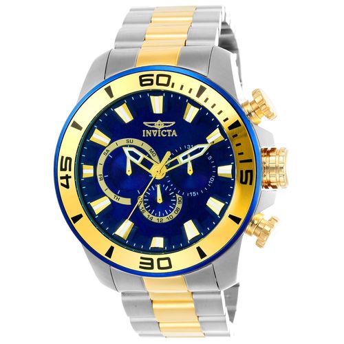 Relógio Masculino Invicta Pro Diver 22591 49mm Prata e Dourado (Cor Interna da Caixa Azul)