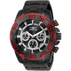 Relógio Masculino Invicta Pro Diver Chronograph Black Ip Ss Black Dial Black Ip Ss - Modelo Invicta-22323