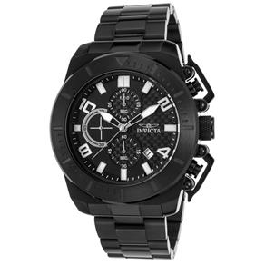 Relógio Masculino Invicta Pro Diver Chronograph Black Ip Ss Carbon Fiber Dial - Modelo Invicta-23409