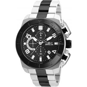Relógio Masculino Invicta Pro Diver Chronograph Ss And Black Ip Ss Carbon Fiber Dial - Modelo Invicta-23408